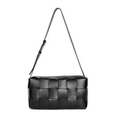 Smooth Woven Leather Hobo/Shoulder